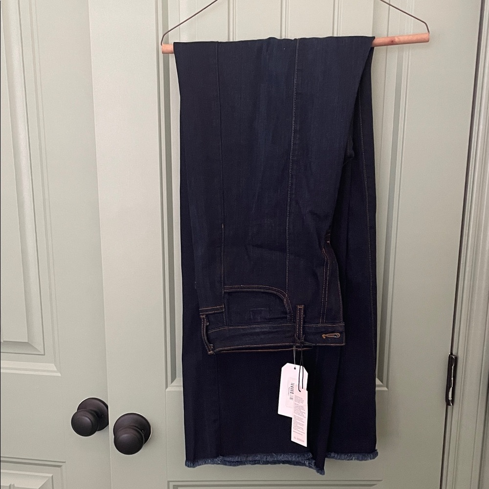 Dark Blue Wide leg Western Women's Jeans